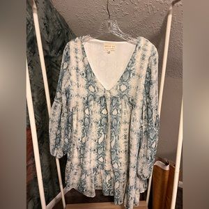 Dress Up Snake Skin Printed tunic dress